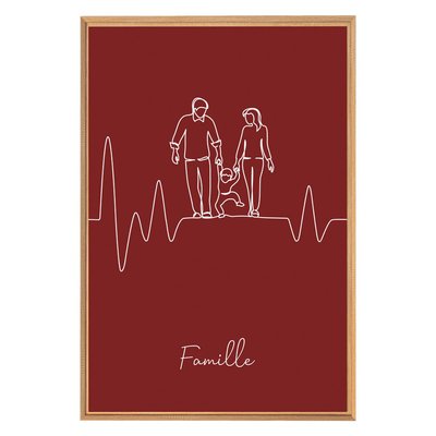 Tableau Mural Encadré Battement Famille LINE ART CEANOTHE
