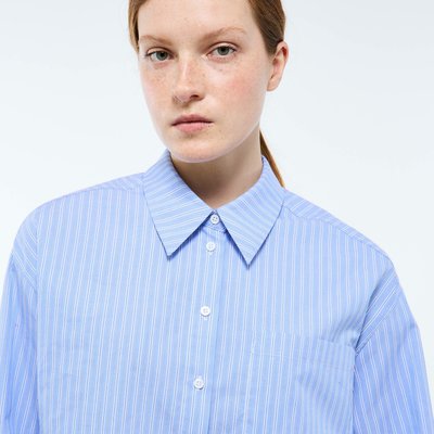Chemise manches longues rayée en coton BIO GOTS MONOPRIX
