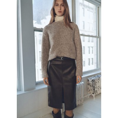 Pull-over tissu bouclette col rond MANGO