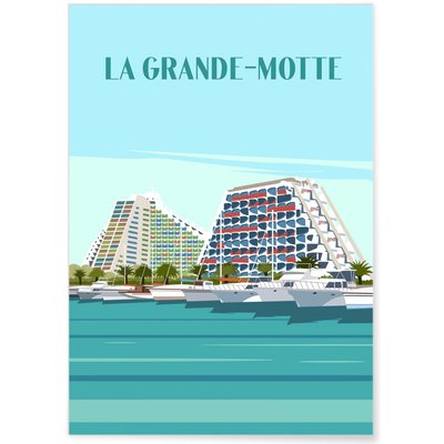 Affiche ville La Grande-Motte L'AFFICHERIE