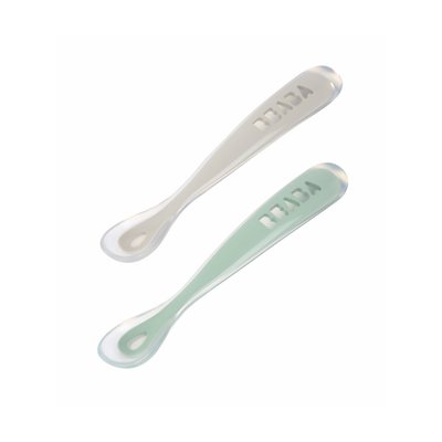 Lot de 2 cuillères silicone 1er âge BEABA