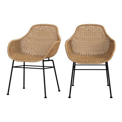 Lot de 2 chaises en résine - CARMELA RENDEZ-VOUS DÉCO