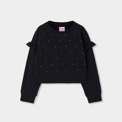 Sweat-shirt fille en molleton avec clous BOBOLI