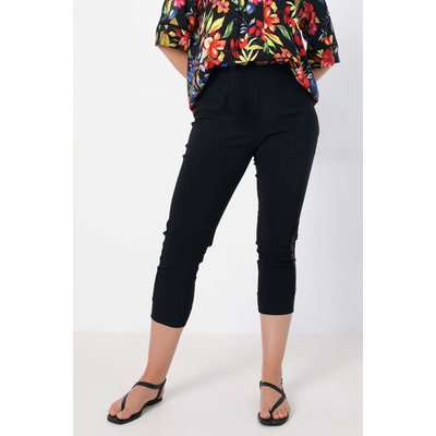 Pantalon 7/8 en bengaline écoresponsable avec dentelle JEAN-MARC PHILIPPE
