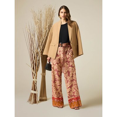 Pantalon palais à motif foulard OLTRE