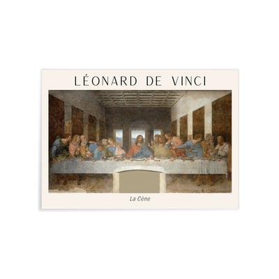 Affiche Léonard de Vinci La Cène L'AFFICHERIE