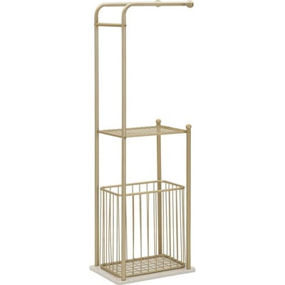 Porte-serviettes sur pied métal socle effet marbre RECOLLECTION