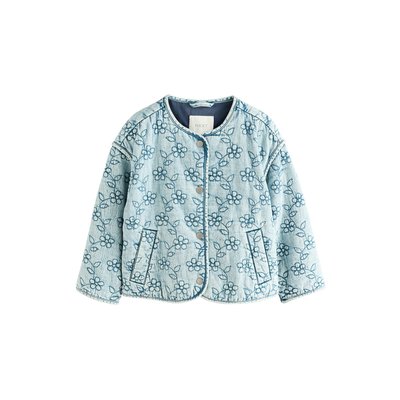 Veste matelassée en jean à fleurs NEXT