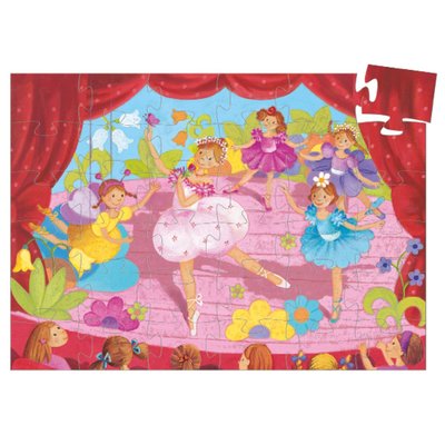 Puzzle silhouette La ballerine à la fleur 36 pièces DJECO