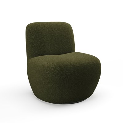Fauteuil pivotant en tissu bouclette JENA SIA HOME