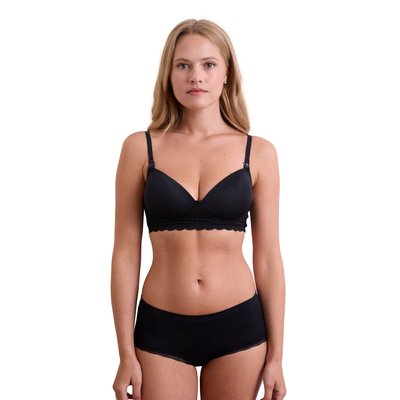 Soutien-gorge d'allaitement en microfibre et dentelle VERTBAUDET
