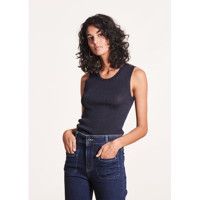 Pull sans manches en maille irisée col rond LA FEE MARABOUTEE