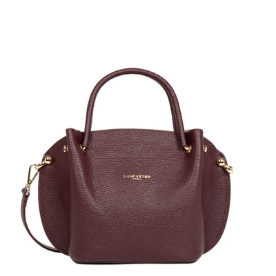 Sac à main en cuir grainé LOUISA FOULONNE DOUBLE LANCASTER