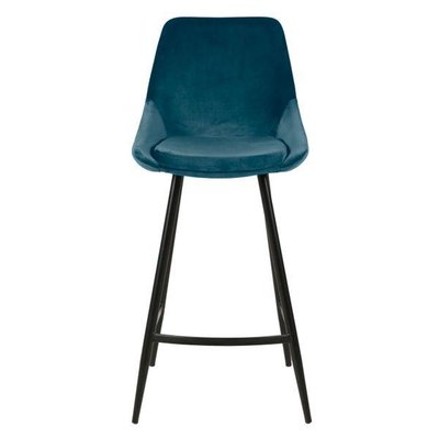 Chaise de bar velours  piètement métal  h75 BARI ZAGO