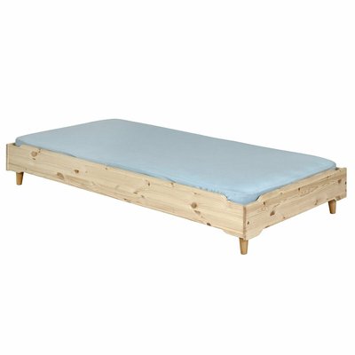 Lit empilable avec pieds et matelas Bois massif  JELLY AKITEN RETAIL