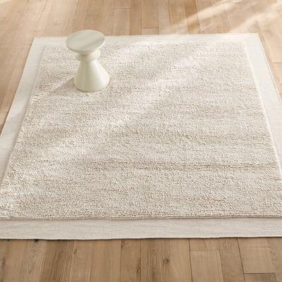 Tapis carré XL, noué à la main, en laine, EDGI AM.PM