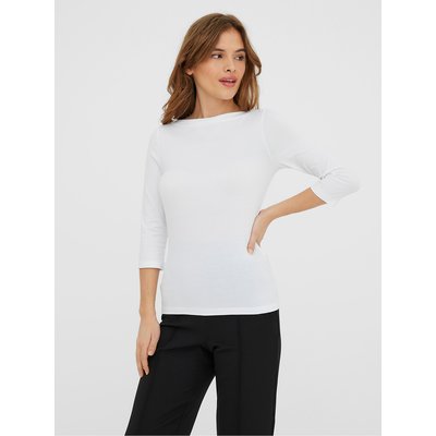 T-shirt col bateau, manches 3/4 VERO MODA