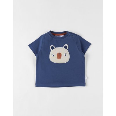 T-shirt panda à manches courtes rayé, marine/écru NOUKIE'S