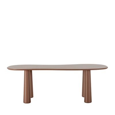 Table à manger 8 personnes organique en bois - ADRINE DRAWER