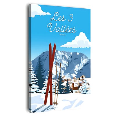 Tableau Mural Illustration Courchevel MONTAGNE CEANOTHE