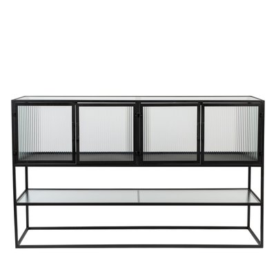Buffet 4 portes 1 étagère en métal et verre trempé - BOLI DUTCHBONE