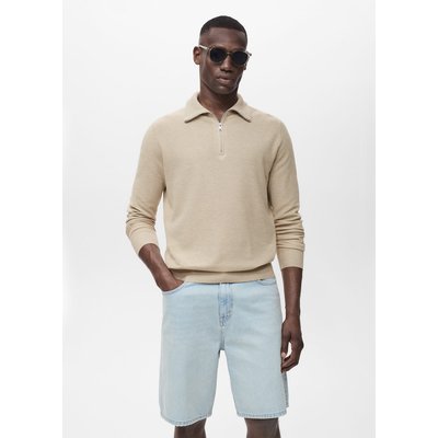 Pull-over microstructure col zippé MANGO MAN
