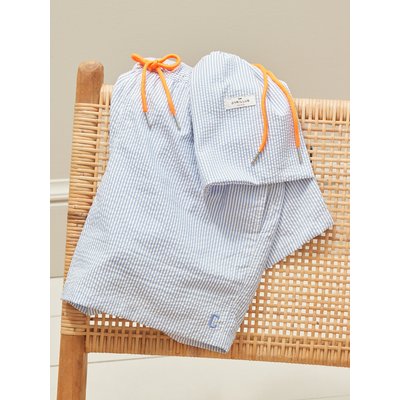 Short de bain seersucker rayé CYRILLUS