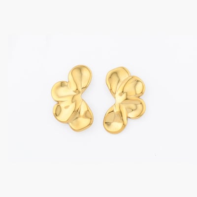 Boucles d'oreilles demi-fleurs acier inoxydable BALABOOSTE