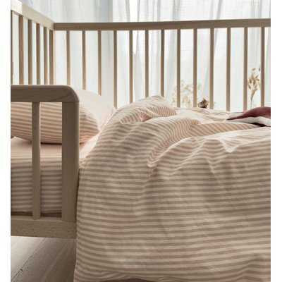 Housse de couette Percale de Coton Bio bébé RAYÉ KADOLIS