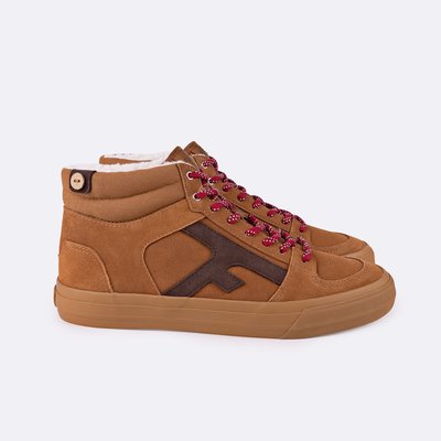 Tennis suède et coton Walnut MID FAGUO