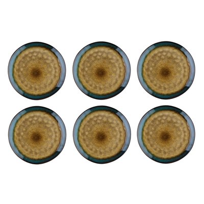 Lot de 6 assiettes plates en grès, ISLAND BJORN