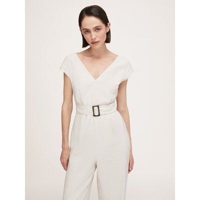 Combinaison longue fluide avec ceinture MOTIVI