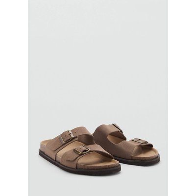 Sandales boucles cuir MANGO MAN
