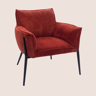 Fauteuil de salon en velours chenille - BRIT HELLIN, DEPUIS 1862