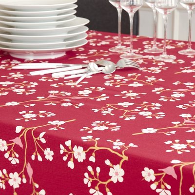 Nappe enduite ronde ou ovale Cerisier FLEUR DE SOLEIL