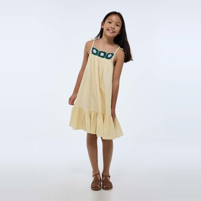 Robe courte à bretelles en crochet MONOPRIX