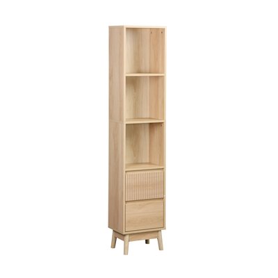 Colonne de rangement décor bois 3 étagères 2 tiroirs LINEAR SWEEEK