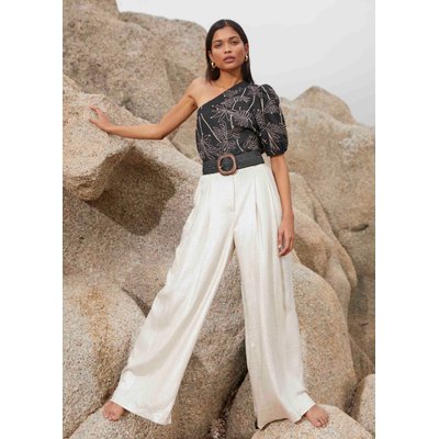 Pantalon ample irisé en lin foiled LA FEE MARABOUTEE