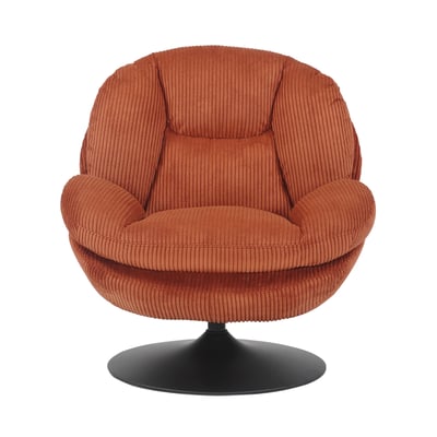 Fauteuil pivotant velours côtelé ZAGO