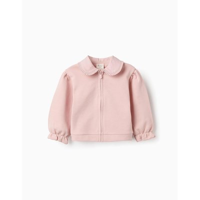 Veste en Coton avec Col Claudine Plissé ZIPPY