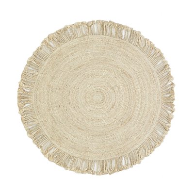 Tapis rond en jute avec franges AUBRY GASPARD