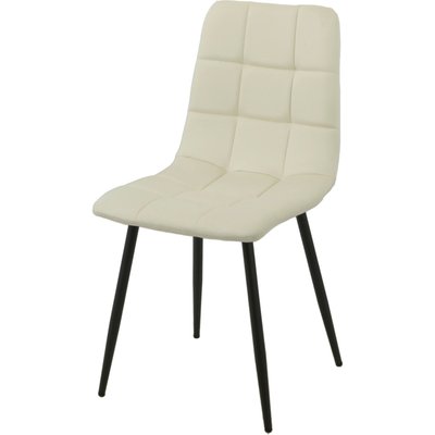Chaise blanche velours pieds métal design élégant pour salle à manger RECOLLECTION