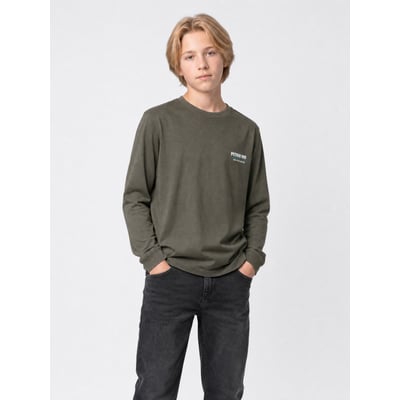 T-shirt manches longues en coton bleu steellake PETROL INDUSTRIES