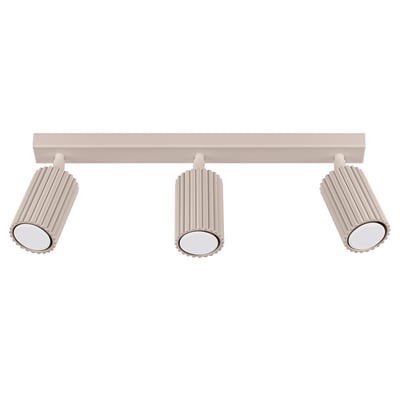 Plafonnier Aluminium Taupe GU10 3 Karbon EDEN