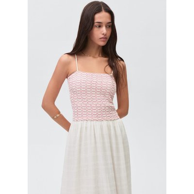Robe longue détail brodé MANGO TEEN