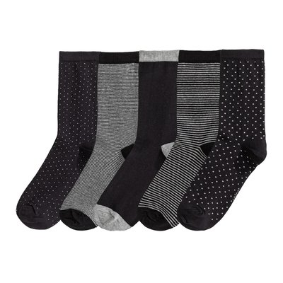 Confezione di 5 paia di calze corte LA REDOUTE COLLECTIONS