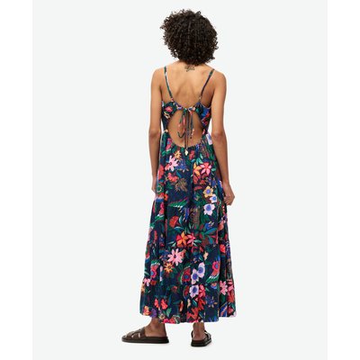 Robe longue caraco smockée SUPERDRY