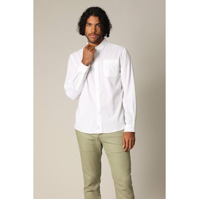 Chemise unie classique en lin avec manches longues et boutons SOLE DEELUXE
