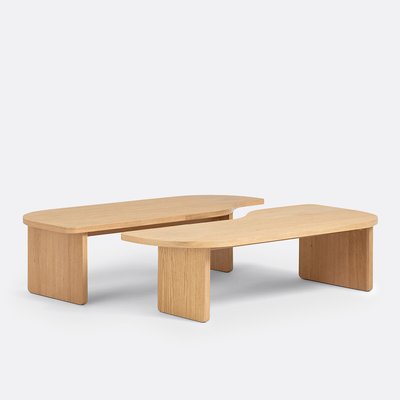 Set of 2 Docha Oak Veneer Coffee Tables LA REDOUTE INTERIEURS