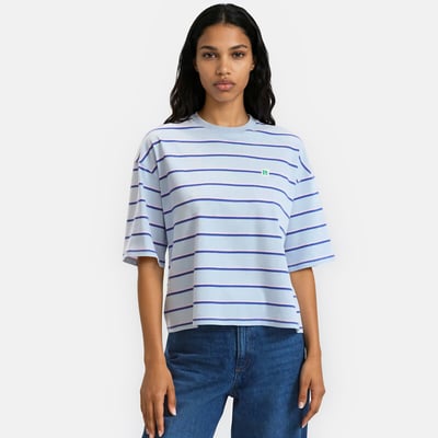 T-shirt rayé, col rond, manches courtes LA REDOUTE COLLECTIONS